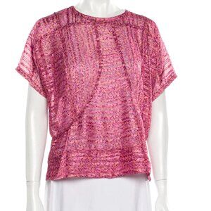 Derek Lam 10 Crosby Print Crew Neck Blouse size 6